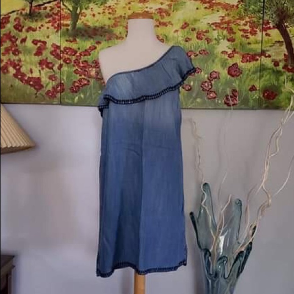 Cloth and stone one shoulder ruffle dress - Picture 1 of 8